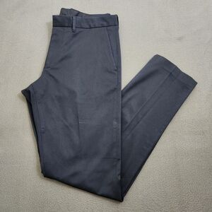Nordstrom Men 33X32 (35X32.5) Navy Slim Fit Non Iron Dress Pants